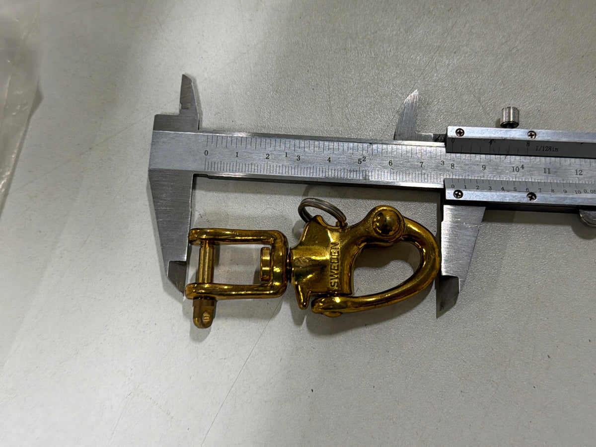 Bronzen snapsluiting met draaibare sluiting 80 mm NIEUW