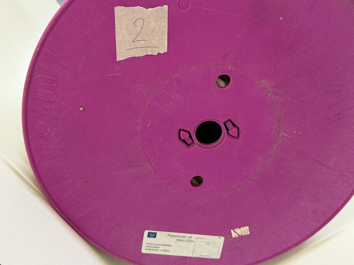 Landvast 16 mm - Drijvend polypropileen