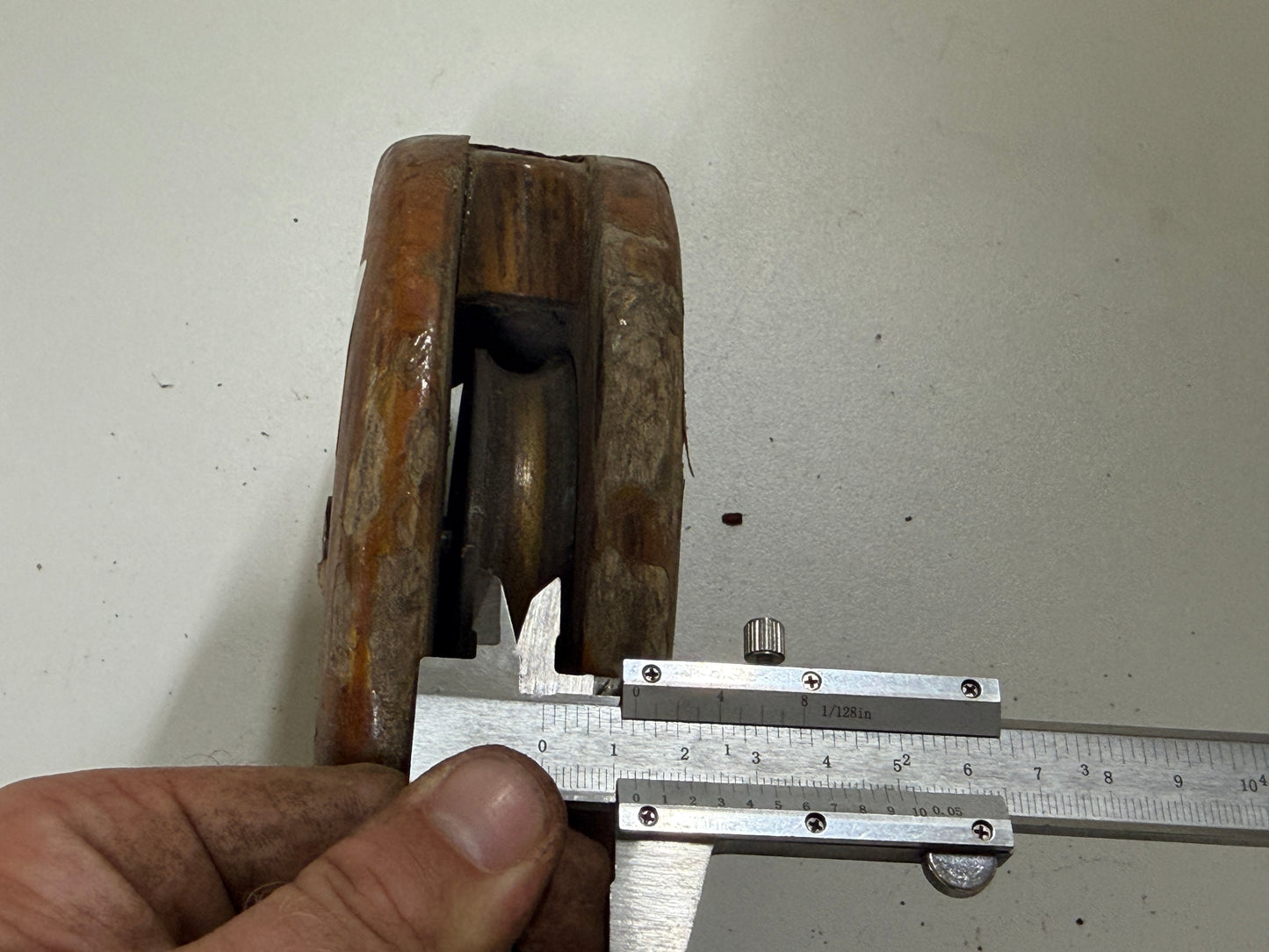 Houten 1 schijfsblok 70 mm tot 13 mm lijn - 39
