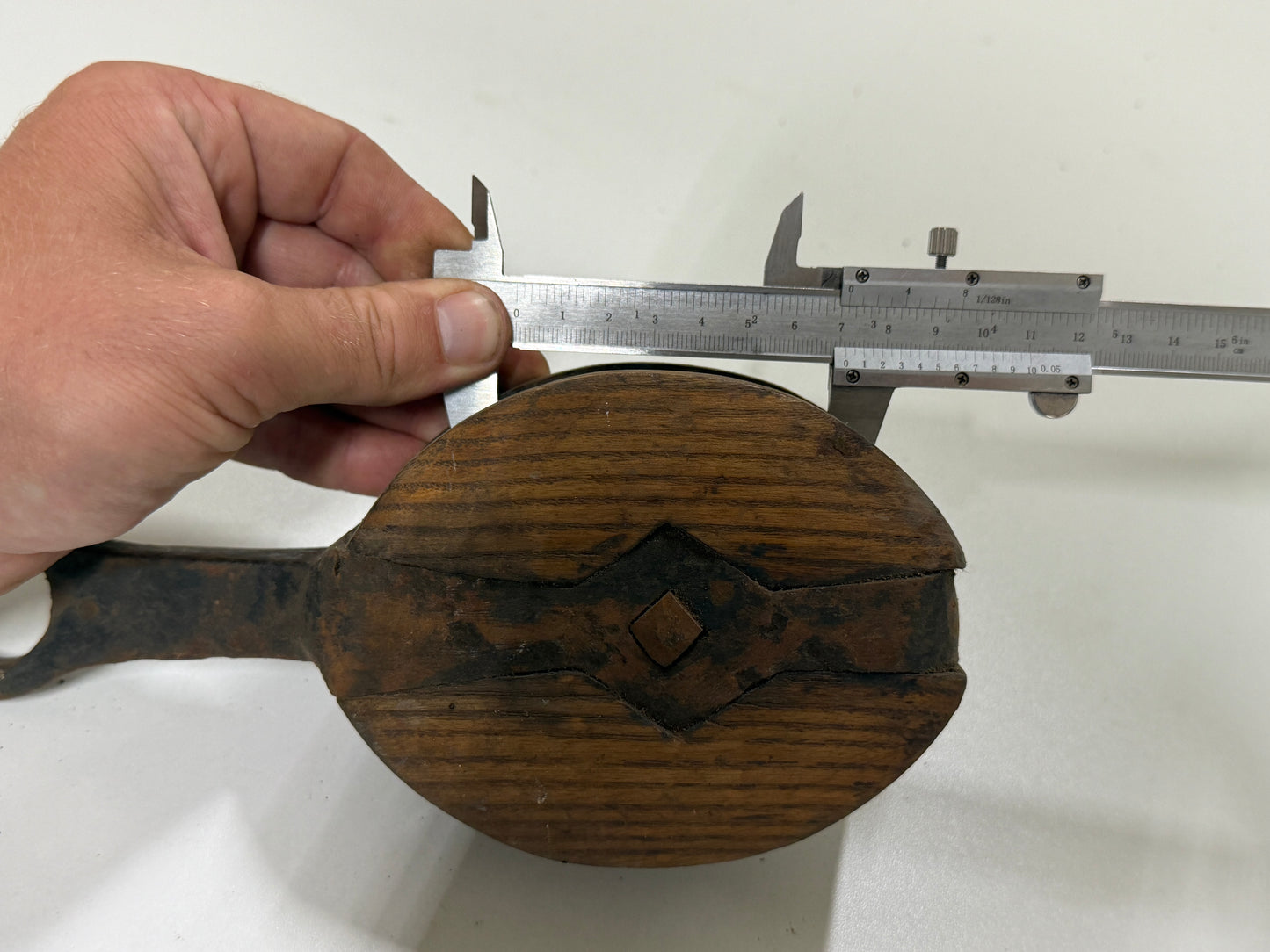 Houten 1 schijfsblok 72 mm tot 13 mm lijn - 52