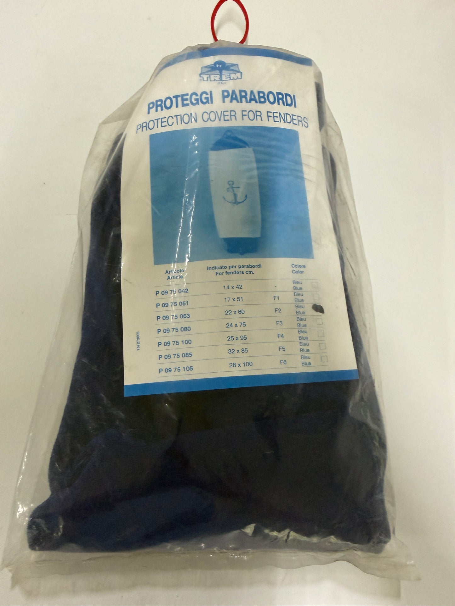 Trem fenderhoes blauw 60 x 22 cm