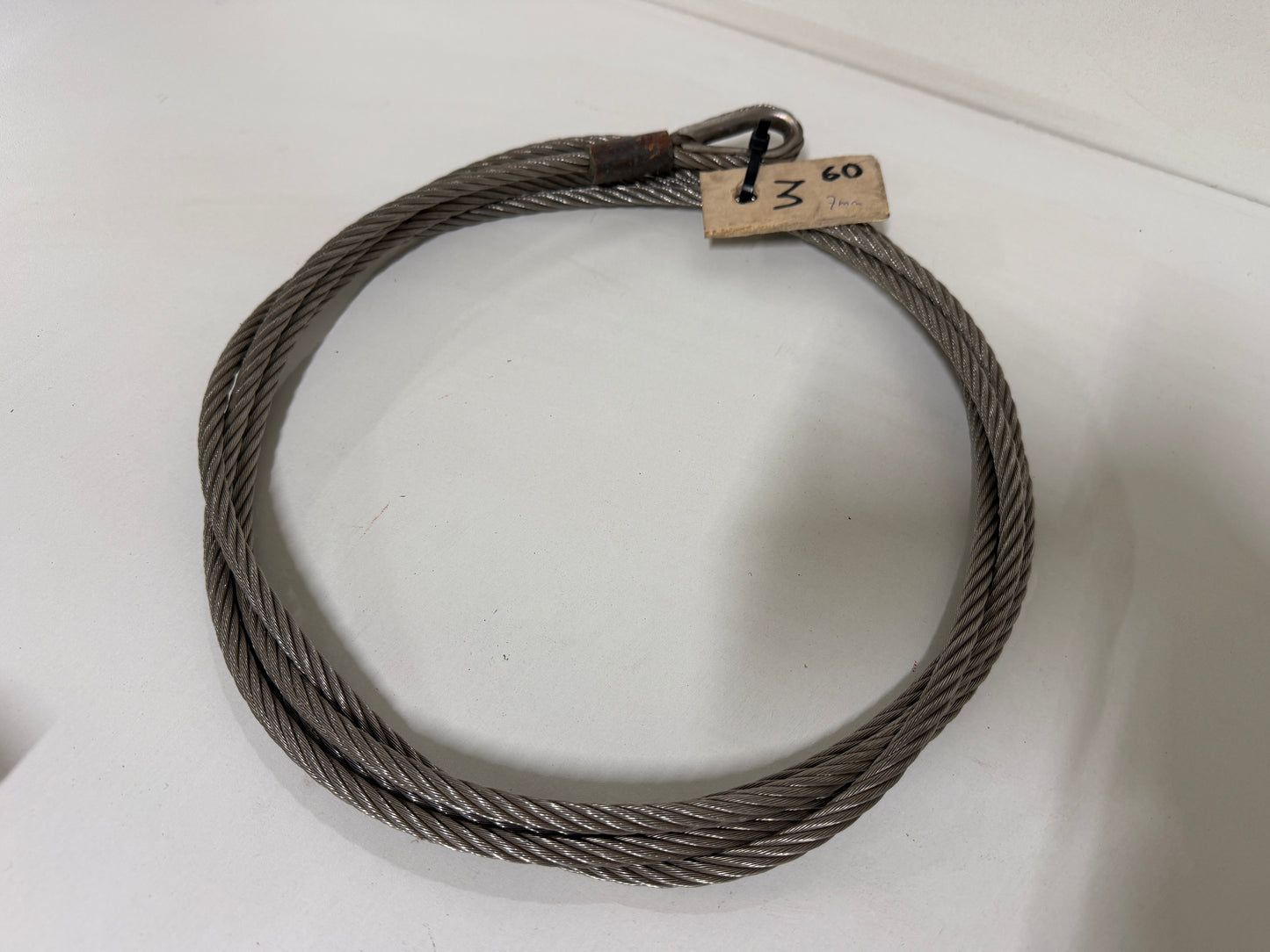 Staaldraad/verstaging 360 mm 7 mm met oog
