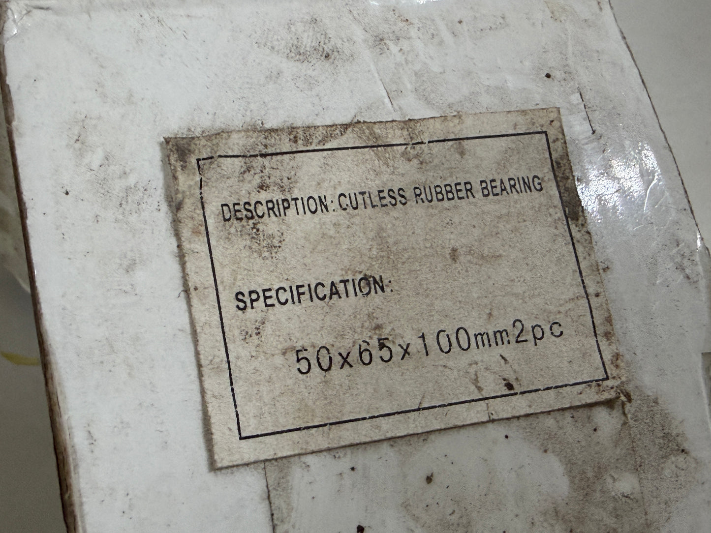 Lagers schroefas/Cutless-rubberlager 50 x 65 x 100 mm NIEUW