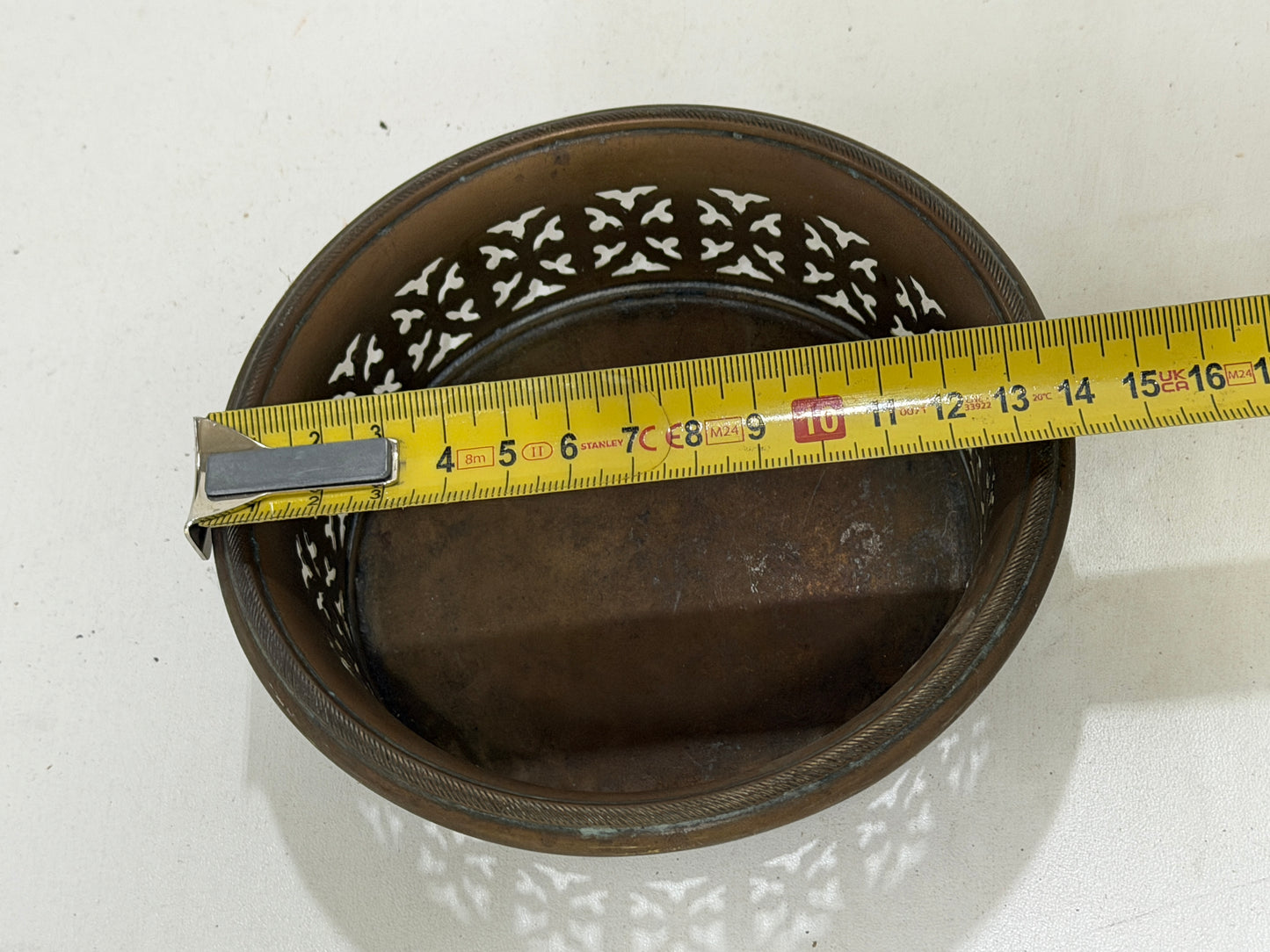 Bronzen/messing schaaltje 140 mm