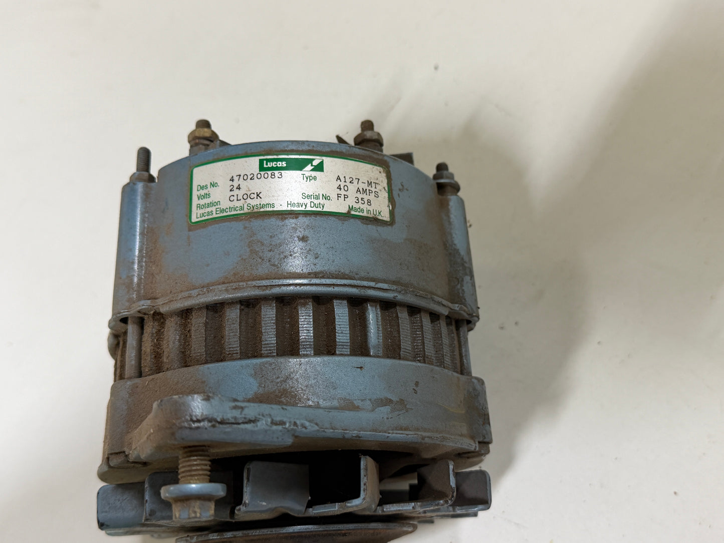 Lucas 47020083 A127-MT 40 AMPS 24V Dynamo