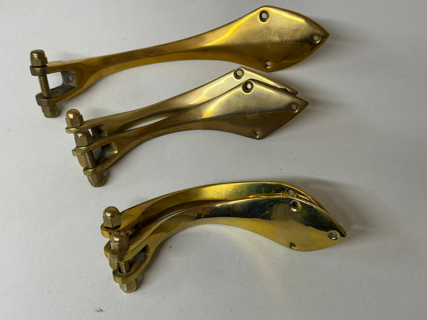 5 x messing bronzen beugels