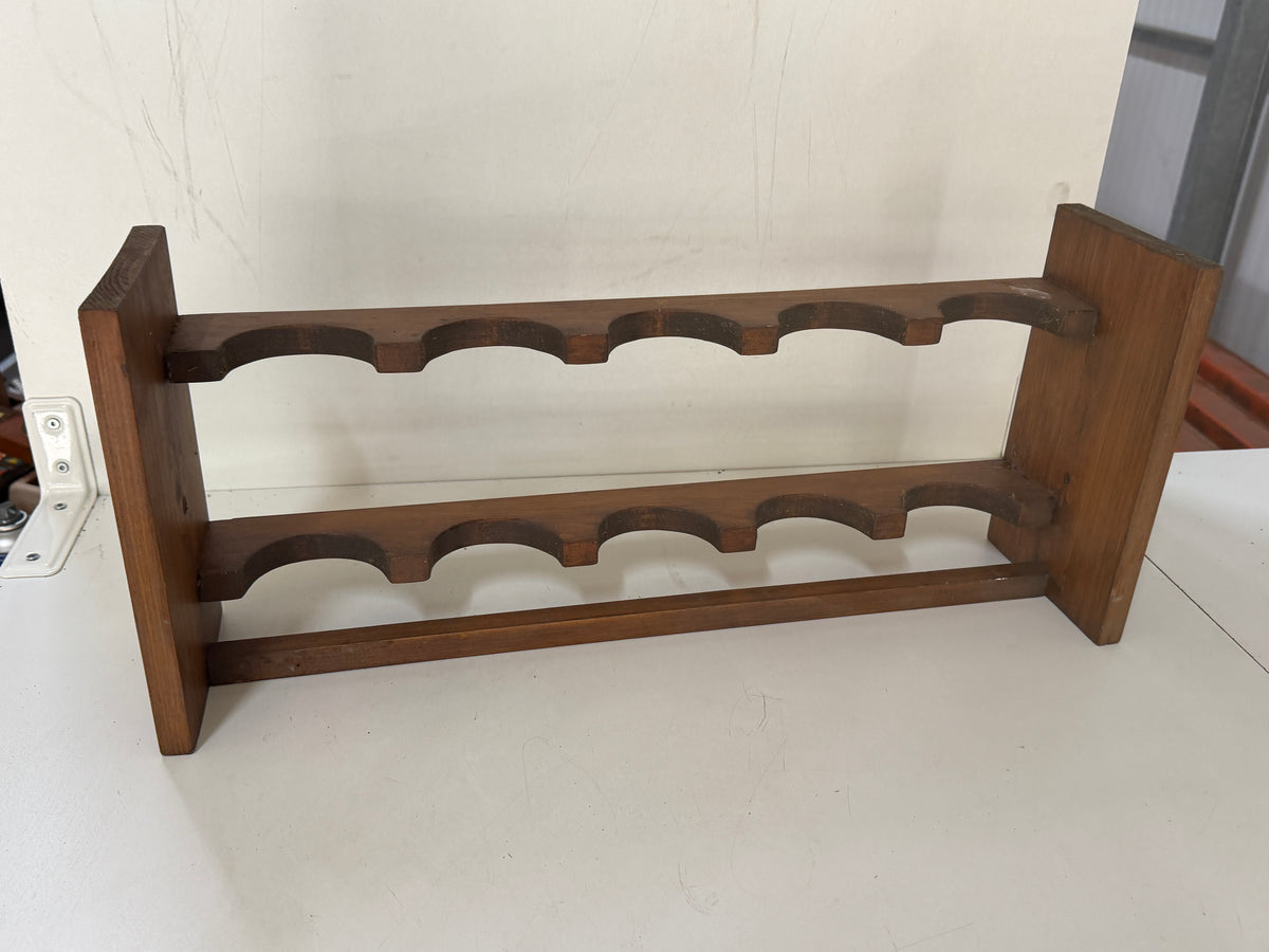 Houten wijnrek voor 5 flessen