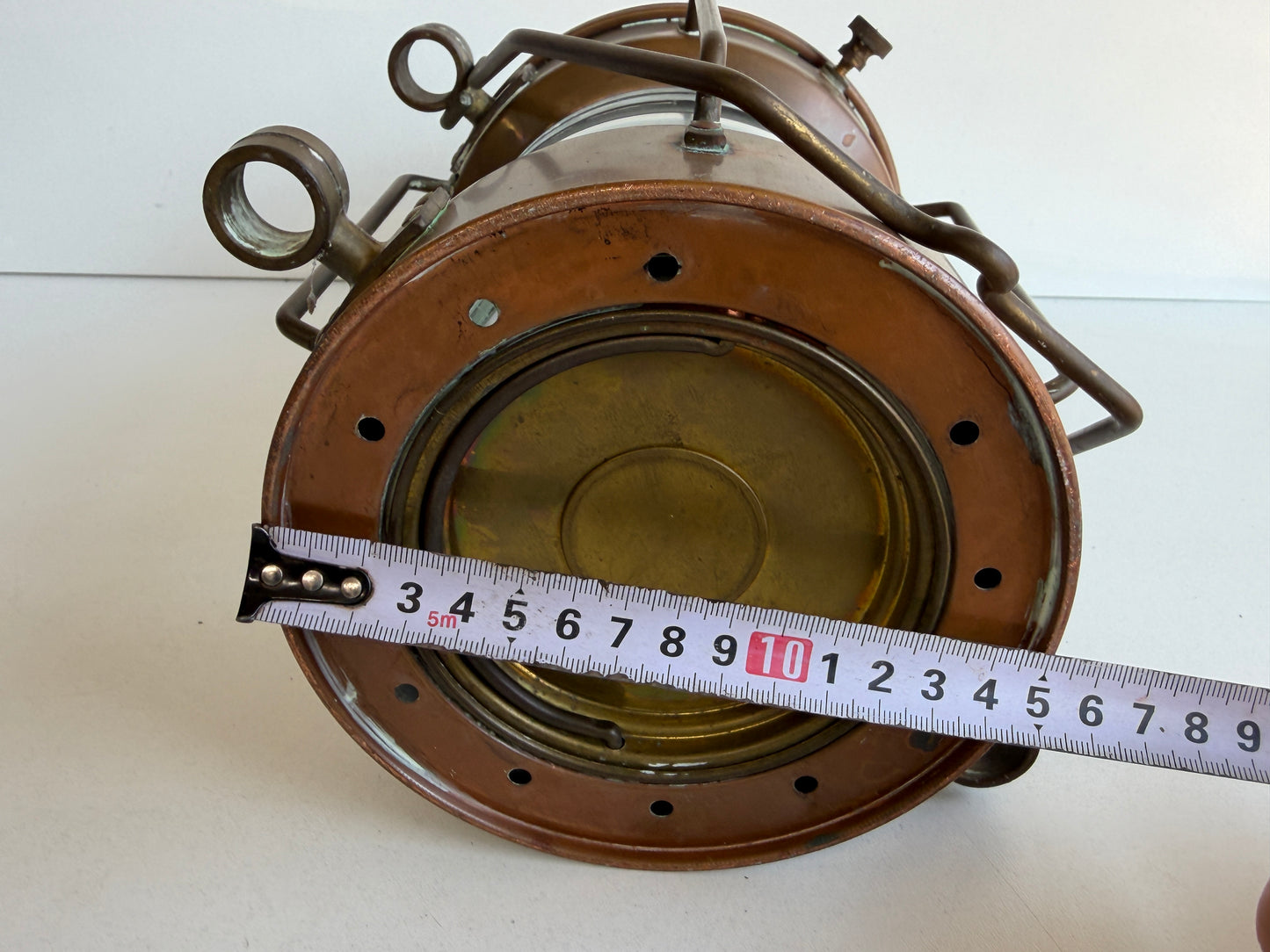Olielamp / Scheepslantaarn Ankerlicht messing/koper 33 cm