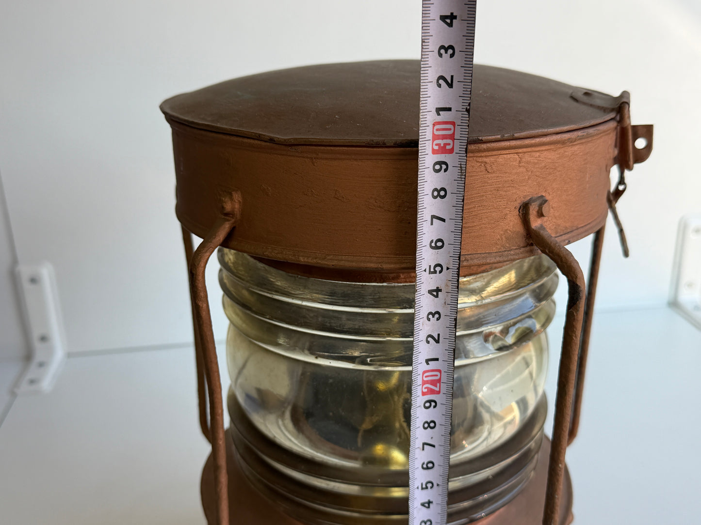 Scheepslantaarn met vitting 32 cm hoog