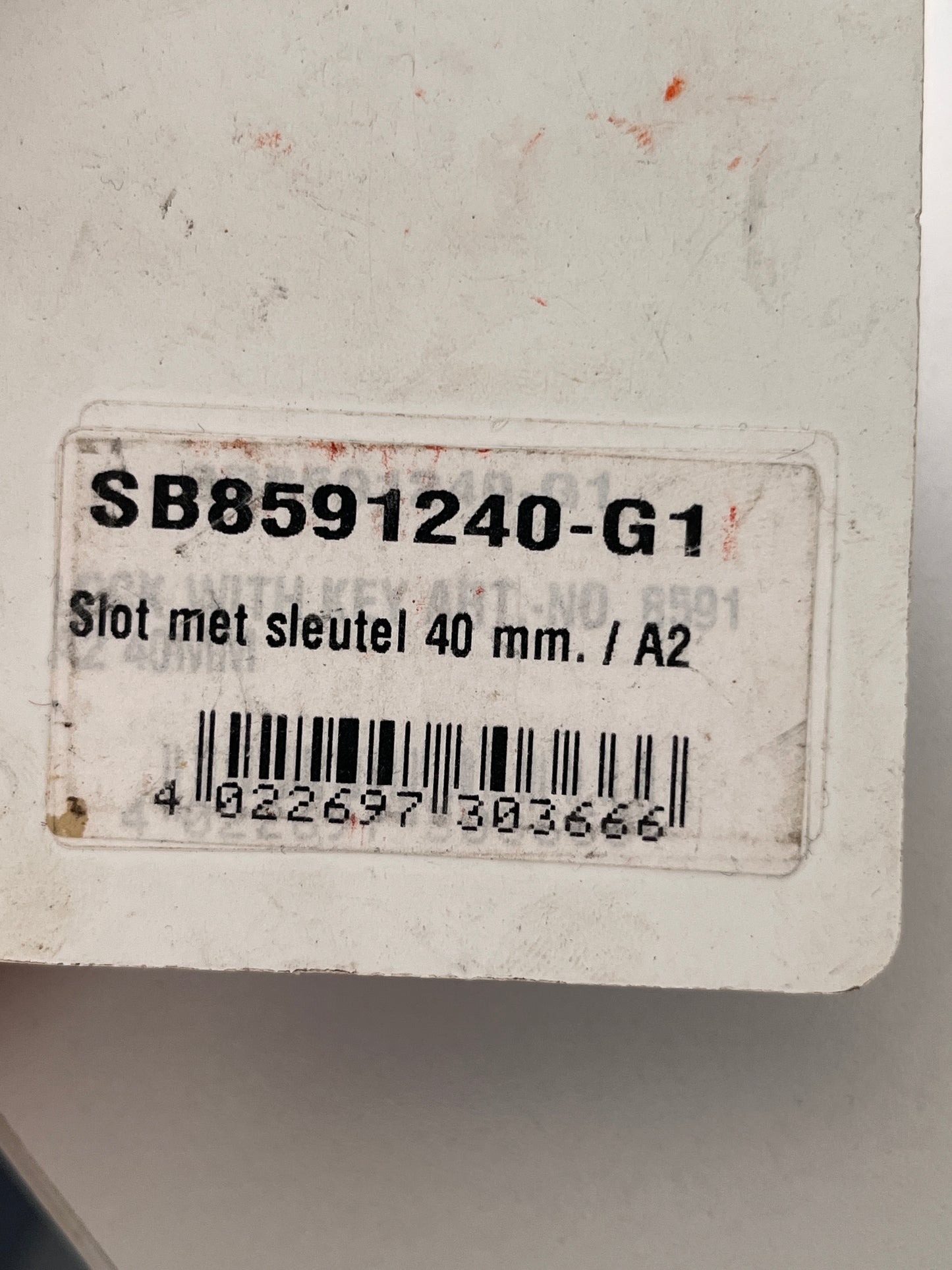 Marinetech RVS Slot met sleutel 40 mm