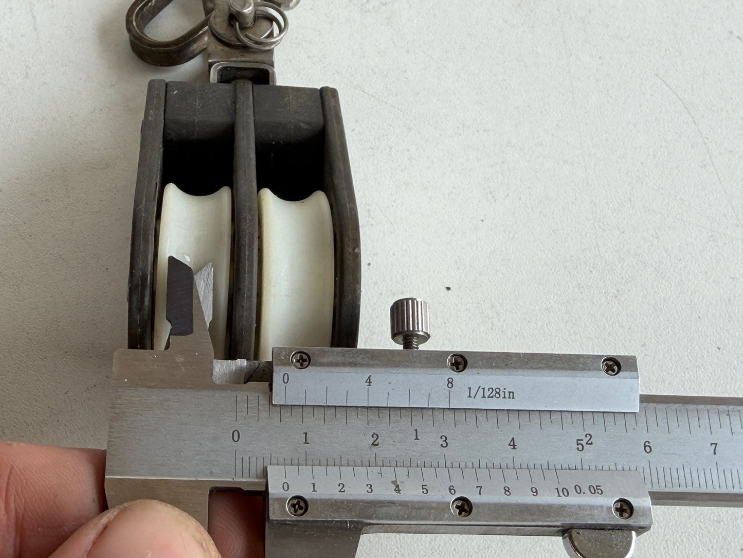 Barton 2 schijfs blok 35 mm tot 7 mm lijn, gelagerd