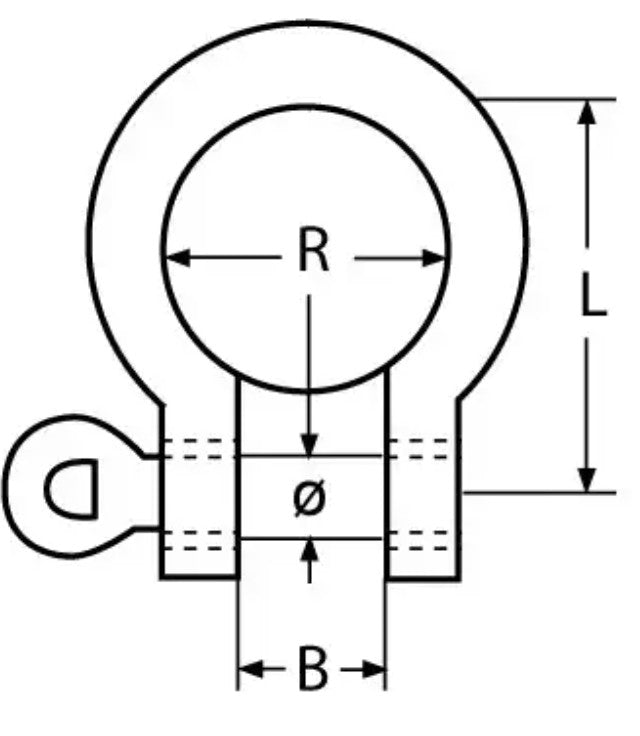 Boat Vision Harpsluiting 8 x 16 x 28 mm, 2.800 kg. A4/316