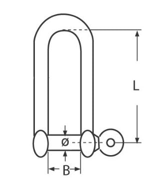 Boat Vision D-sluiting lang met borgbout
