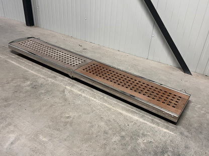 Loopplank teak / RVS 200 x 36 cm