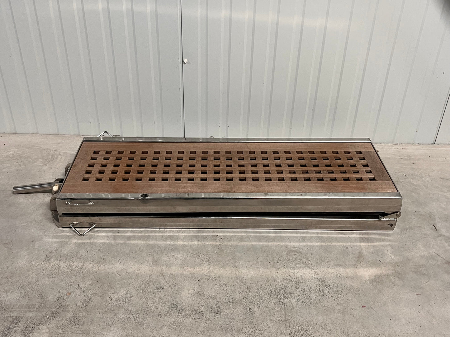 Loopplank teak / RVS 200 x 36 cm