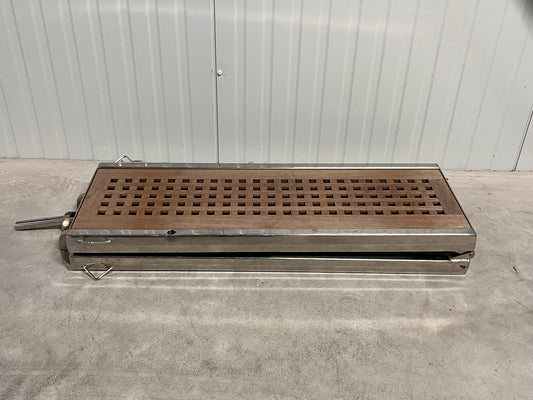 Loopplank teak / RVS 200 x 36 cm