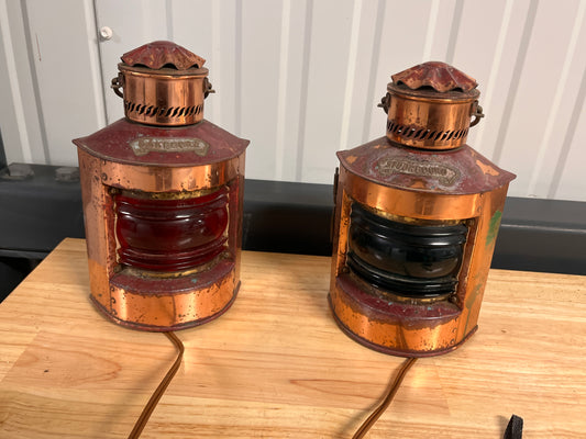 Scheepslantaarn Stuurboord + Bakboord Hoogte 23 cm