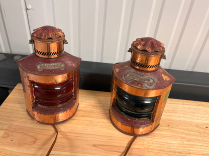 Scheepslantaarn Stuurboord + Bakboord Hoogte 23 cm