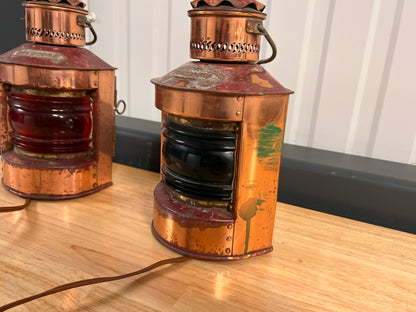 Scheepslantaarn Stuurboord + Bakboord Hoogte 23 cm