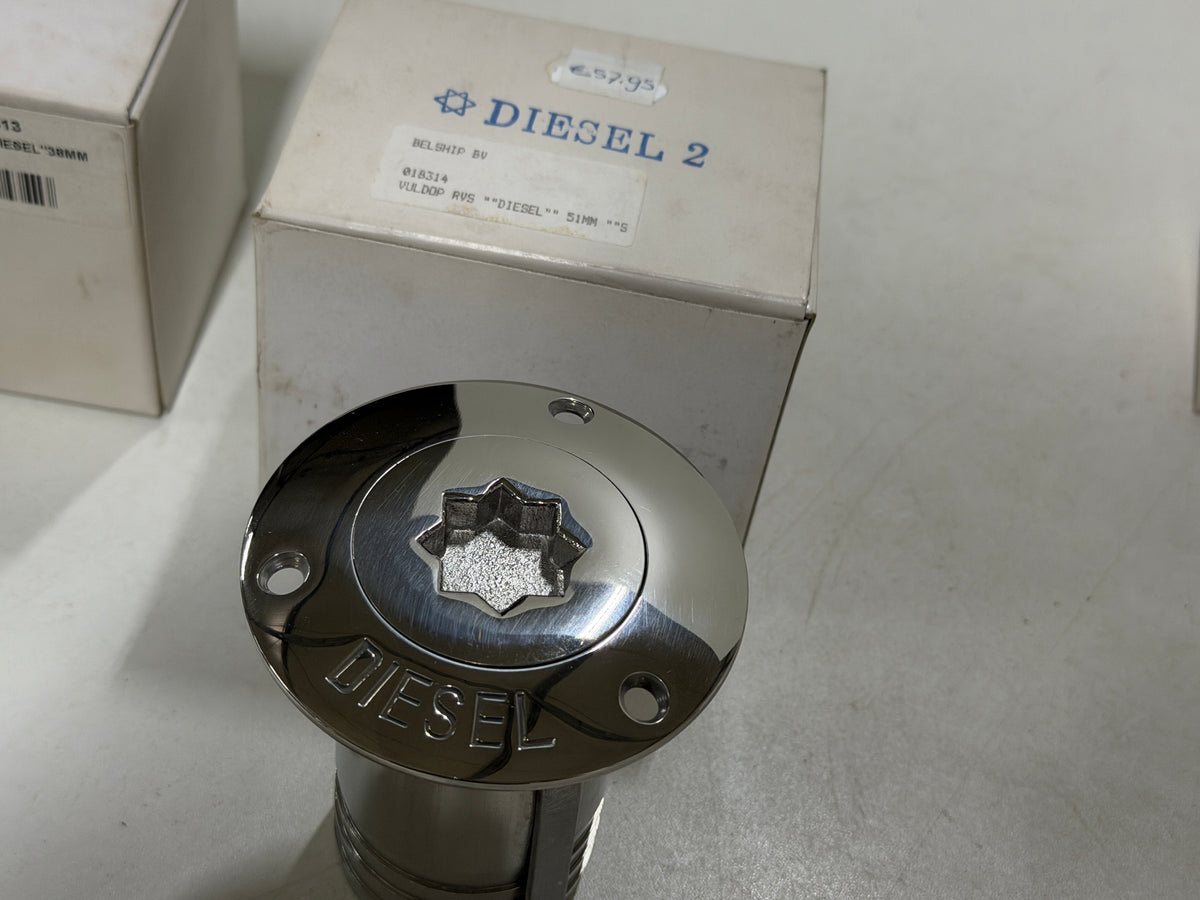 RVS Diesel vuldop /dekvuldop 51 mm Belship 018314 NIEUW