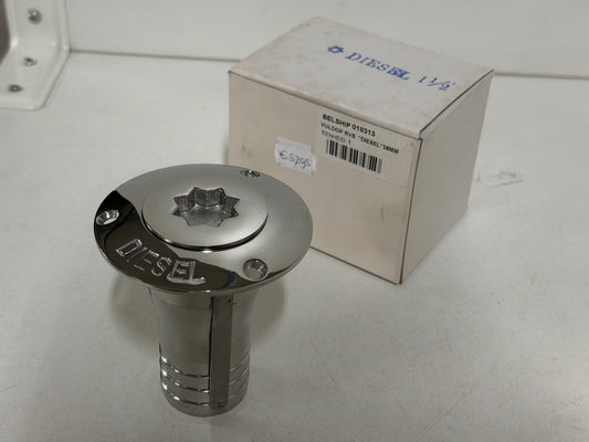 RVS Diesel vuldop /dekvuldop 38 mm Belship 018313 NIEUW