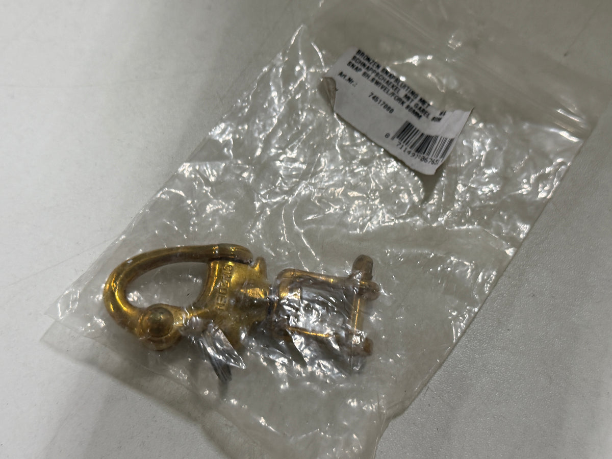 Bronzen snapsluiting met draaibare sluiting 80 mm NIEUW