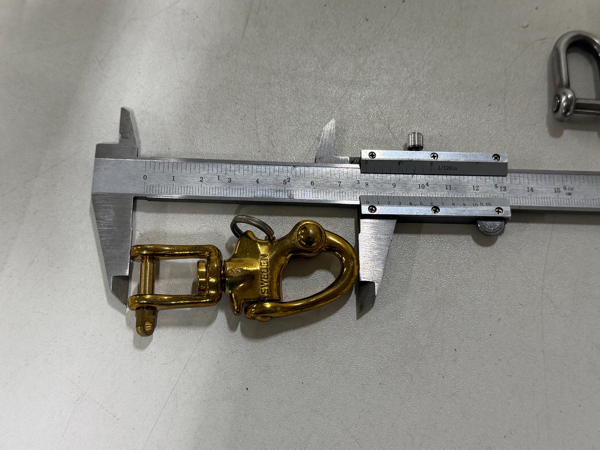 Bronzen snapsluiting met draaibare sluiting 80 mm NIEUW