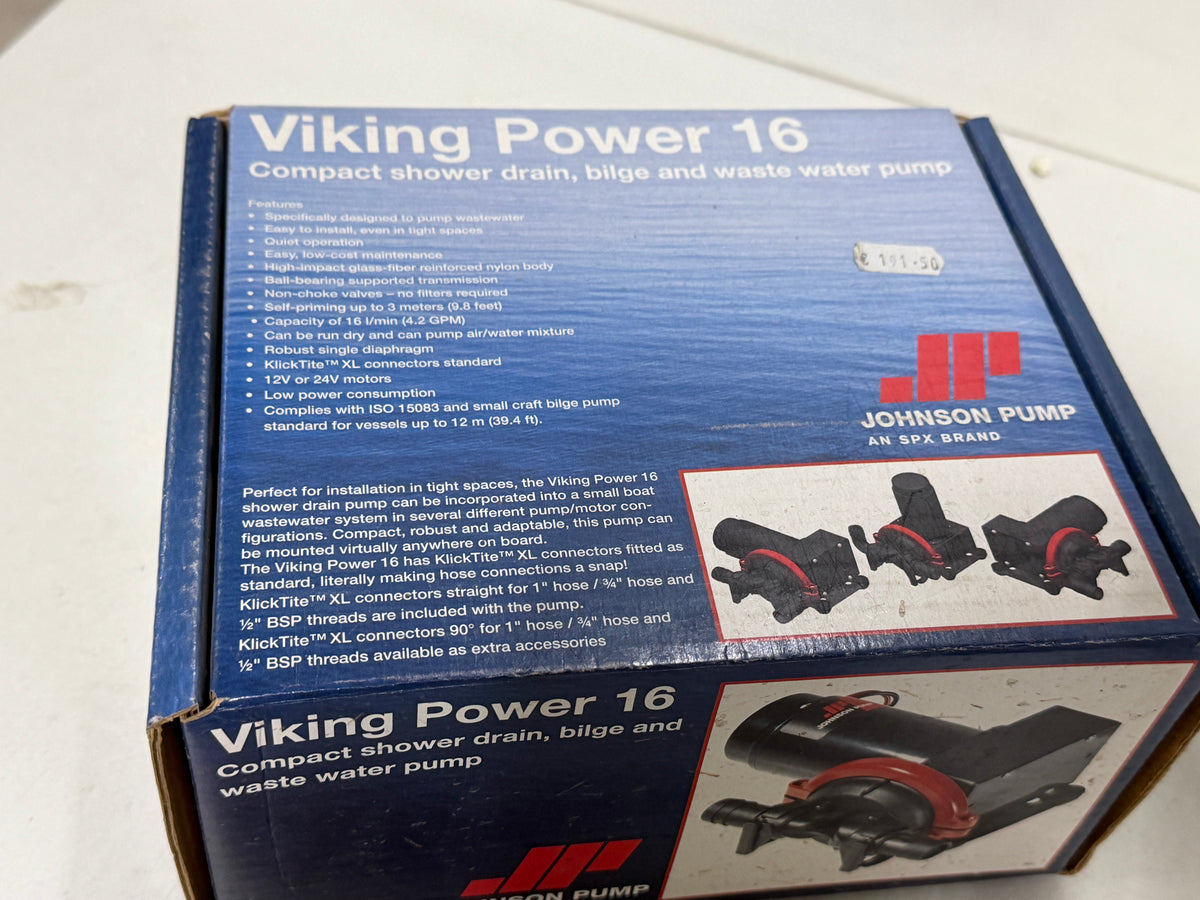 Johnson Pump Viking Power 16 vuilwaterpomp - toilletpomp - NIEUW