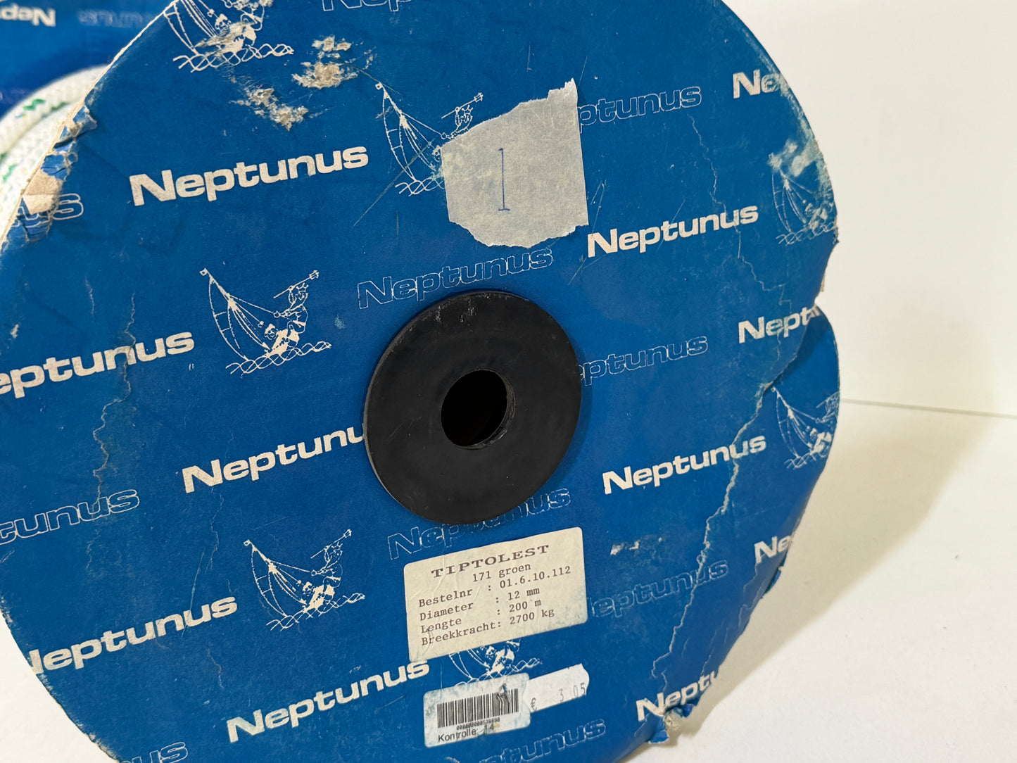 Tiptolest val/schoot 12 mm - Neptunus Tiptolest 171 groen