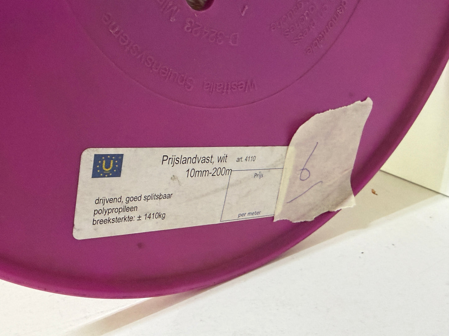 Landvast 10 mm - Drijvend polypropileen