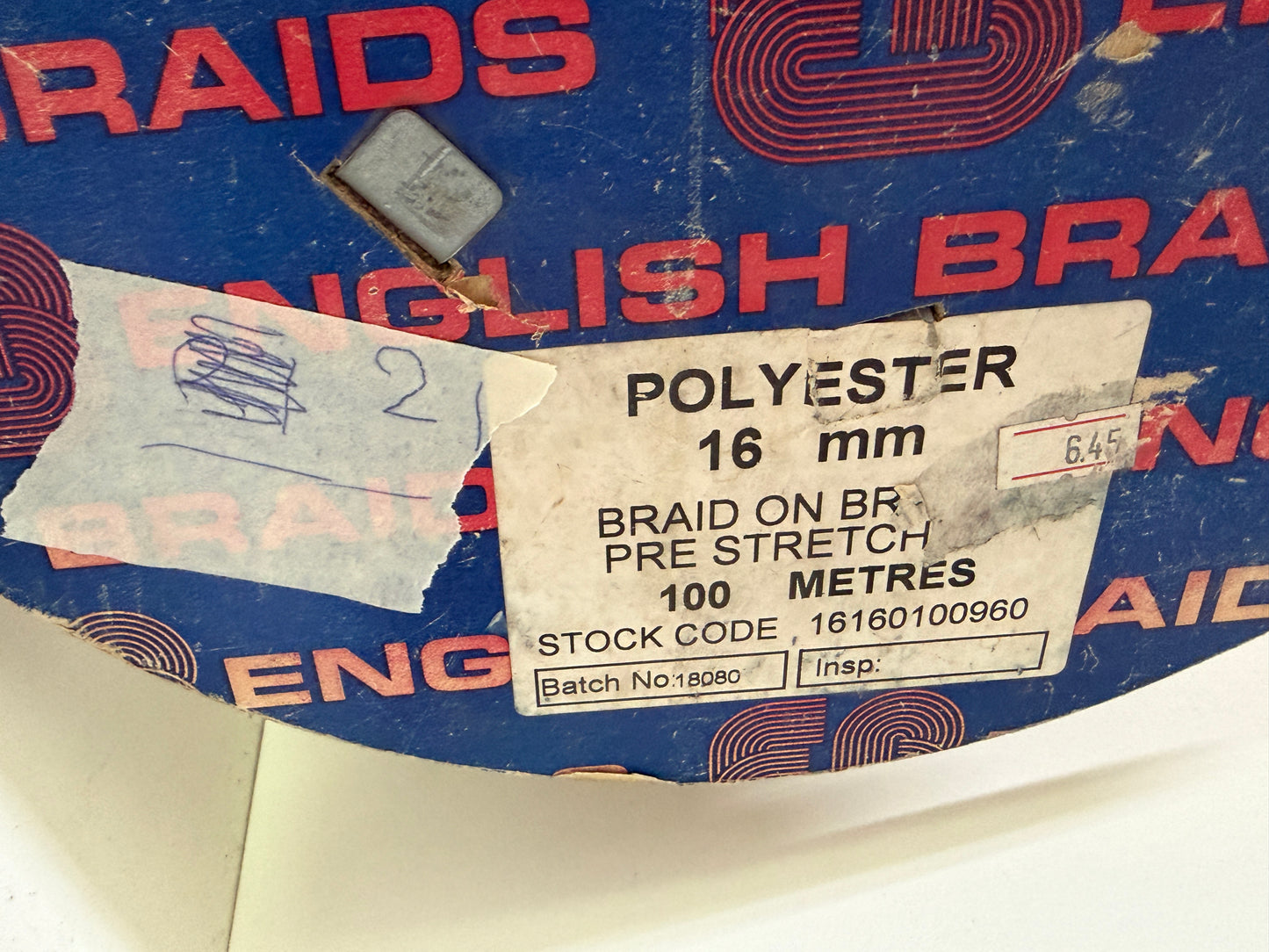 English braids schoot 16 mm - Polyester Braid on Braid