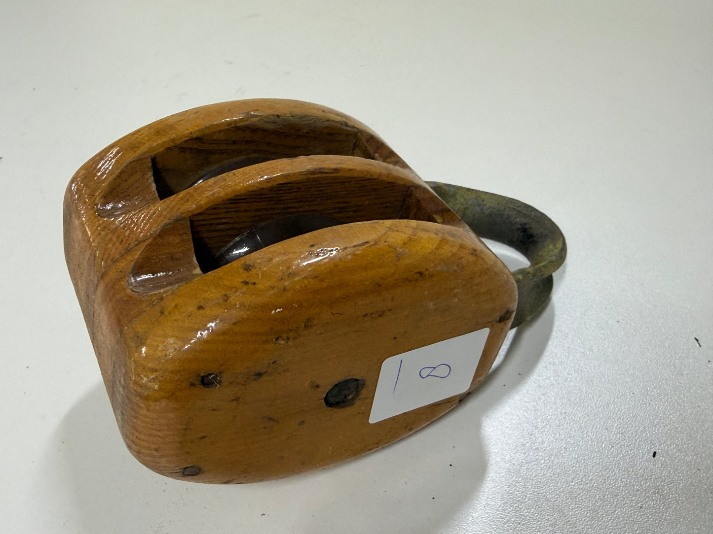 Houten 2 schijfs blok 50 mm tot 14 mm lijn - 8
