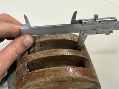 Houten 2 schijfs blok 75 mm tot 13 mm lijn - 10