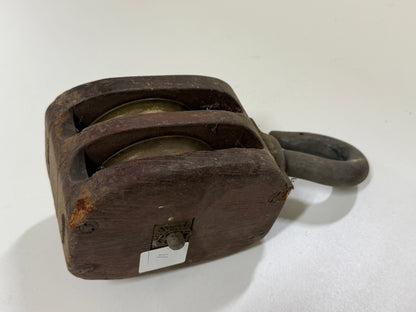 Houten 2 schijfs blok 85 mm tot 16 mm lijn - 11