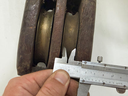 Houten 2 schijfs blok 85 mm tot 16 mm lijn - 11