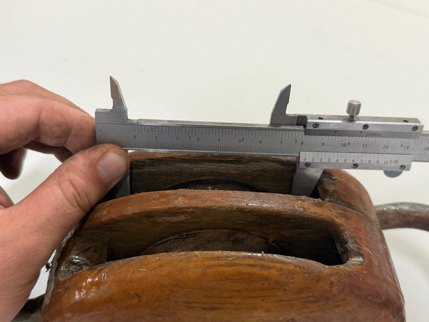 Houten 2 schijfs blok 83 mm tot 16 mm lijn - 16
