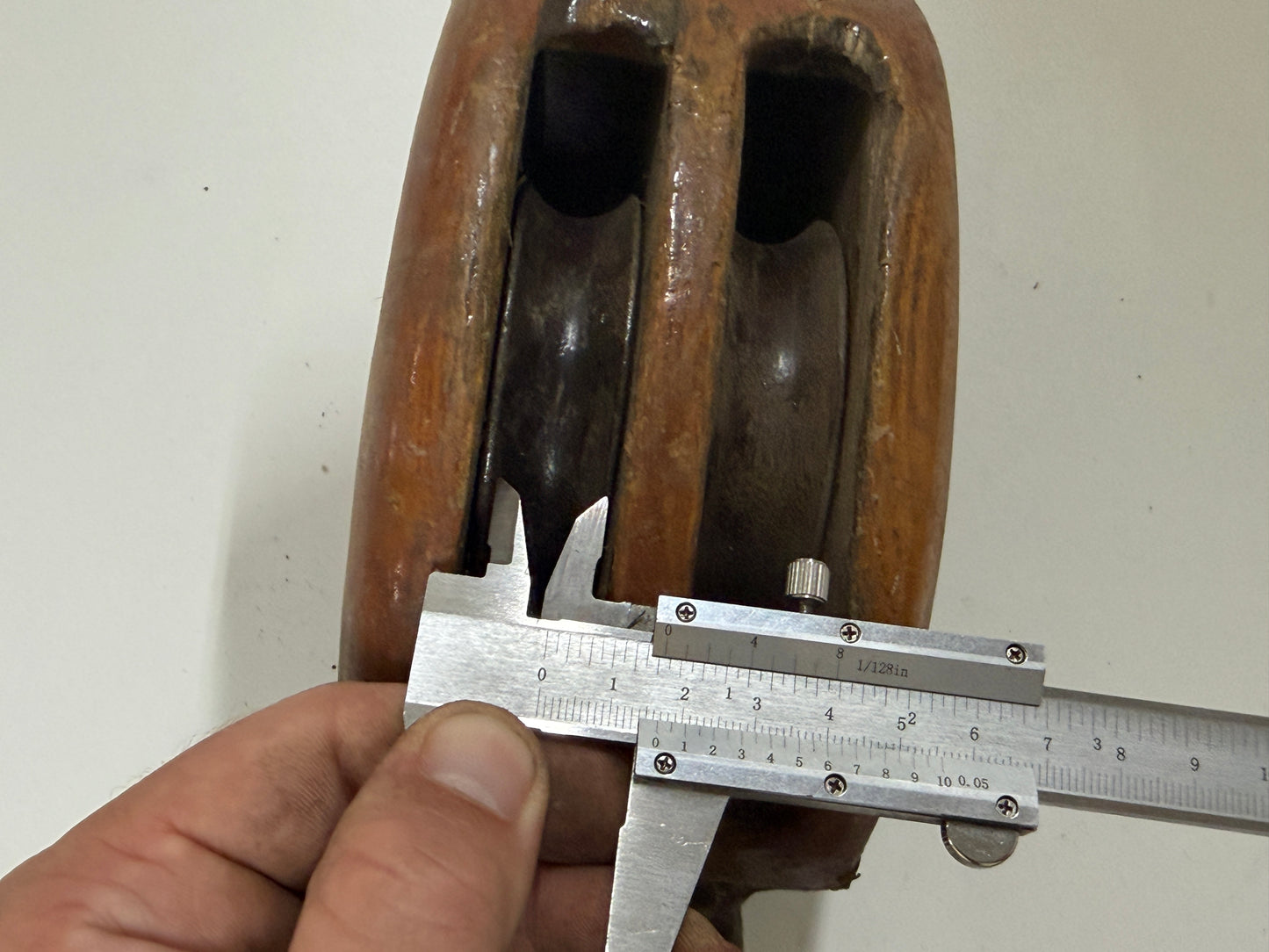 Houten 2 schijfs blok 83 mm tot 16 mm lijn - 16