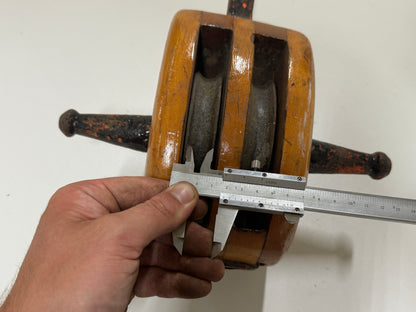 Houten 2 schijfs blok 120 mm tot 18 mm lijn - 21