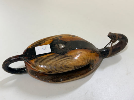Houten 1 schijfs blok 75 mm tot 13 mm lijn - 30