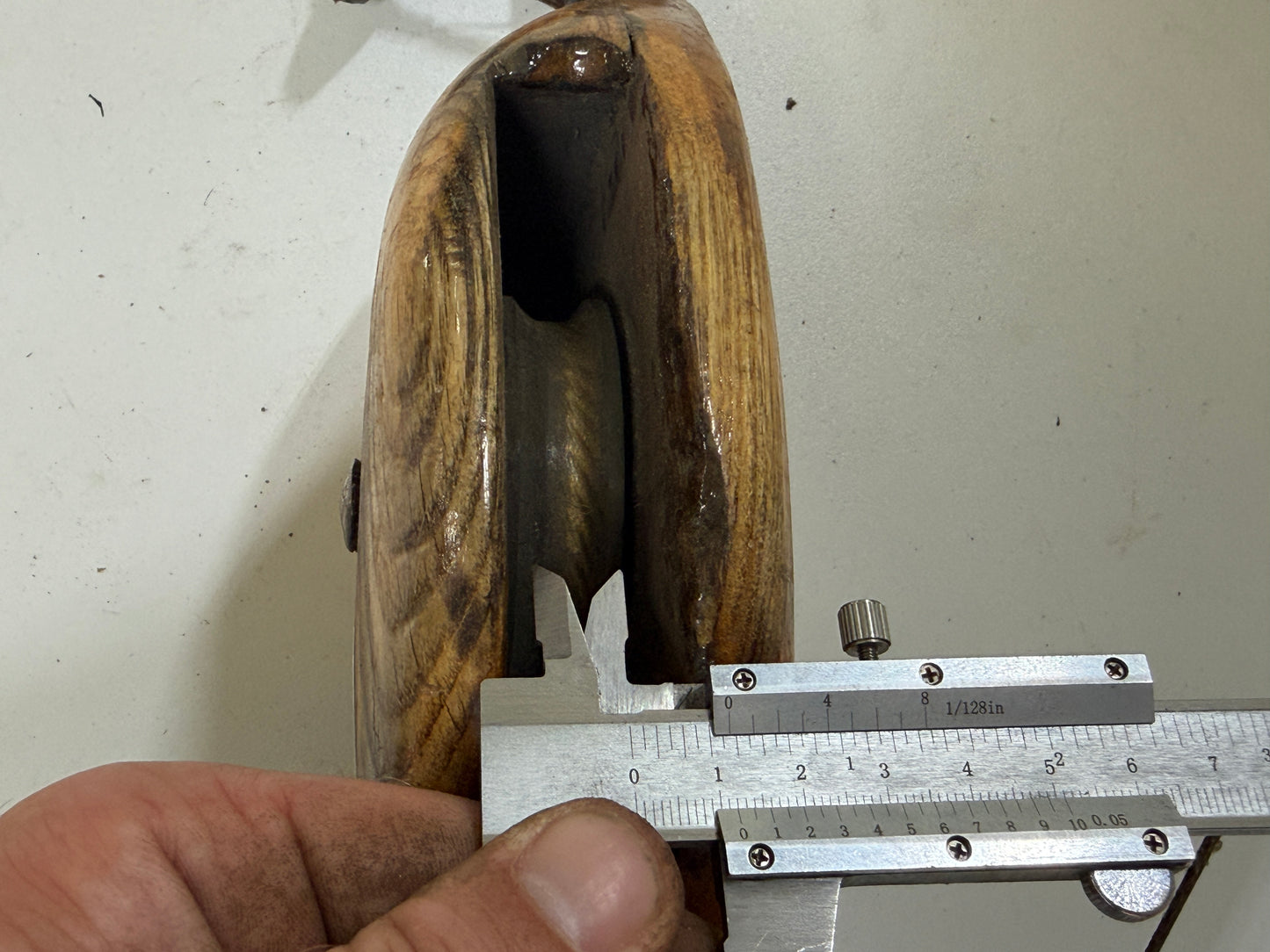 Houten 1 schijfs blok 75 mm tot 13 mm lijn - 30