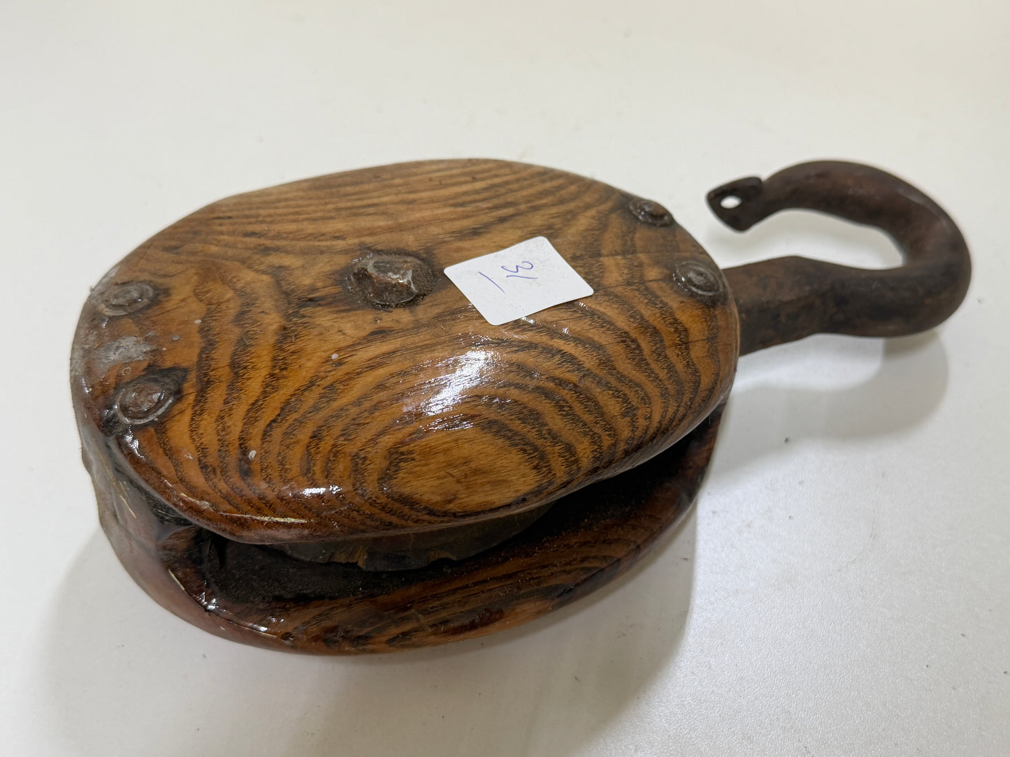 Houten 1 schijfs blok 110 mm lijn tot 15 mm lijn - 31