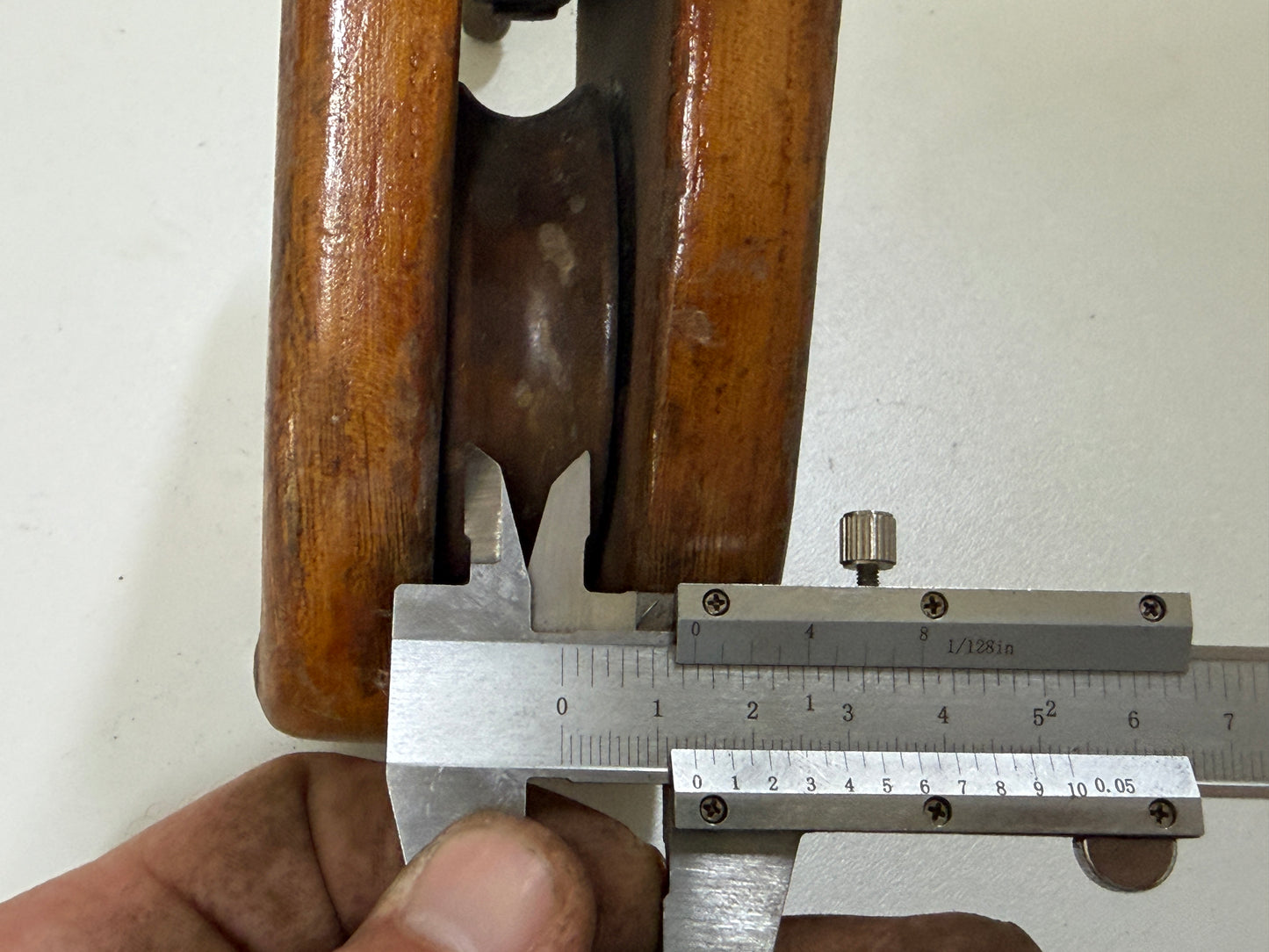 Houten 1 schijfs blok 65 mm tot 14 mm lijn - 32