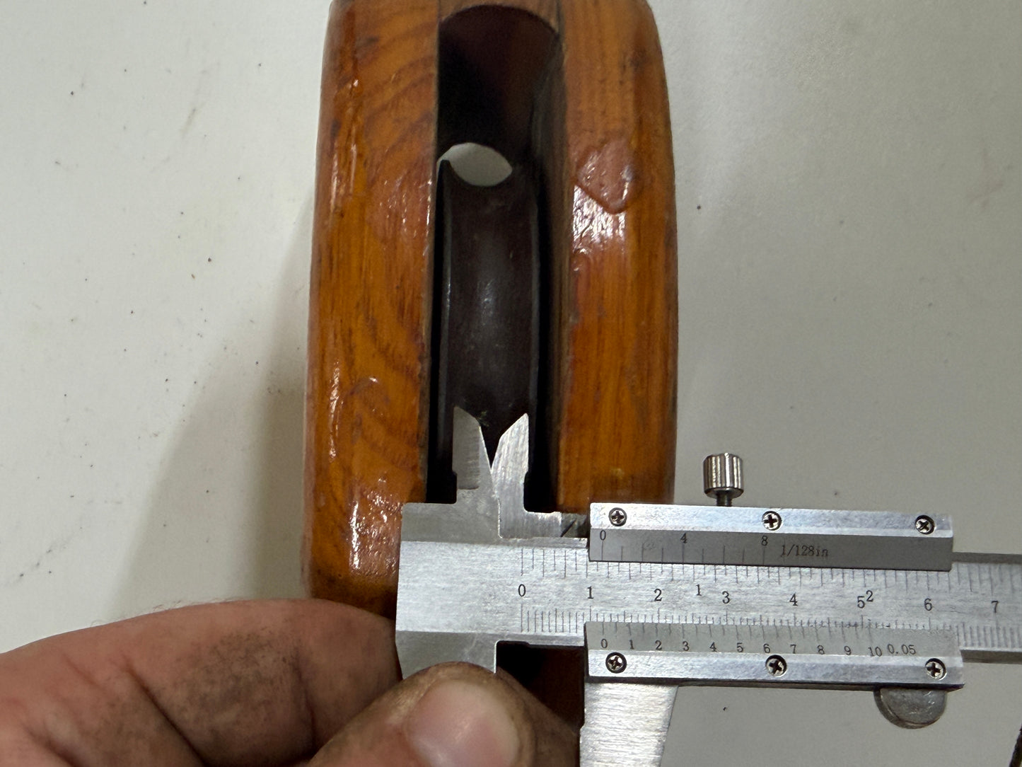 Houten 1 schijfs blok 80 mm tot 12 mm lijn - 33