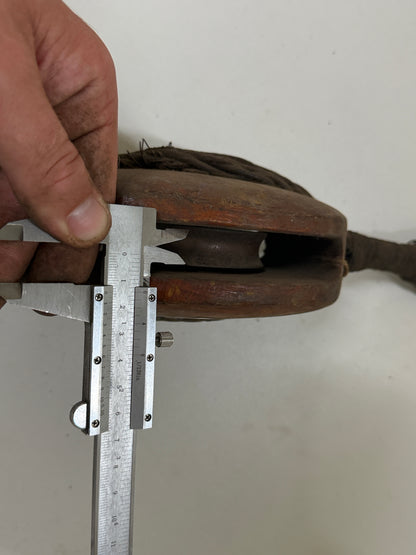 Houten 1 schijfs blok 80 mm tot 14 mm lijn - 34