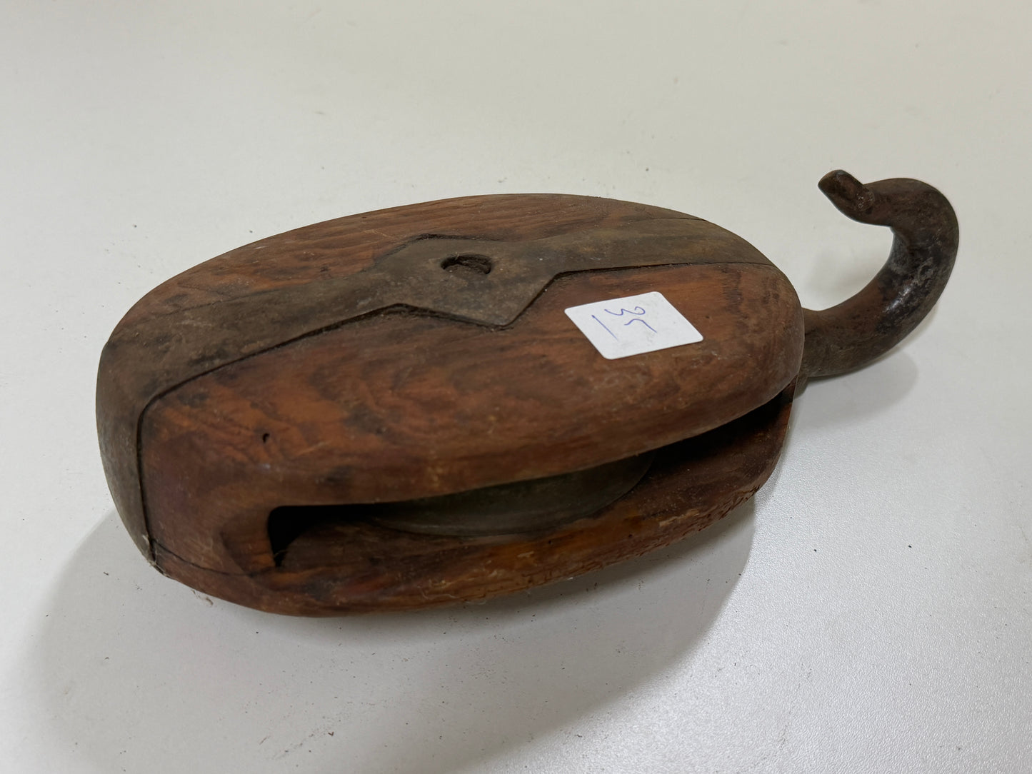 Houten 1 schijfsblok 120 mm tot 18 mm lijn - 35