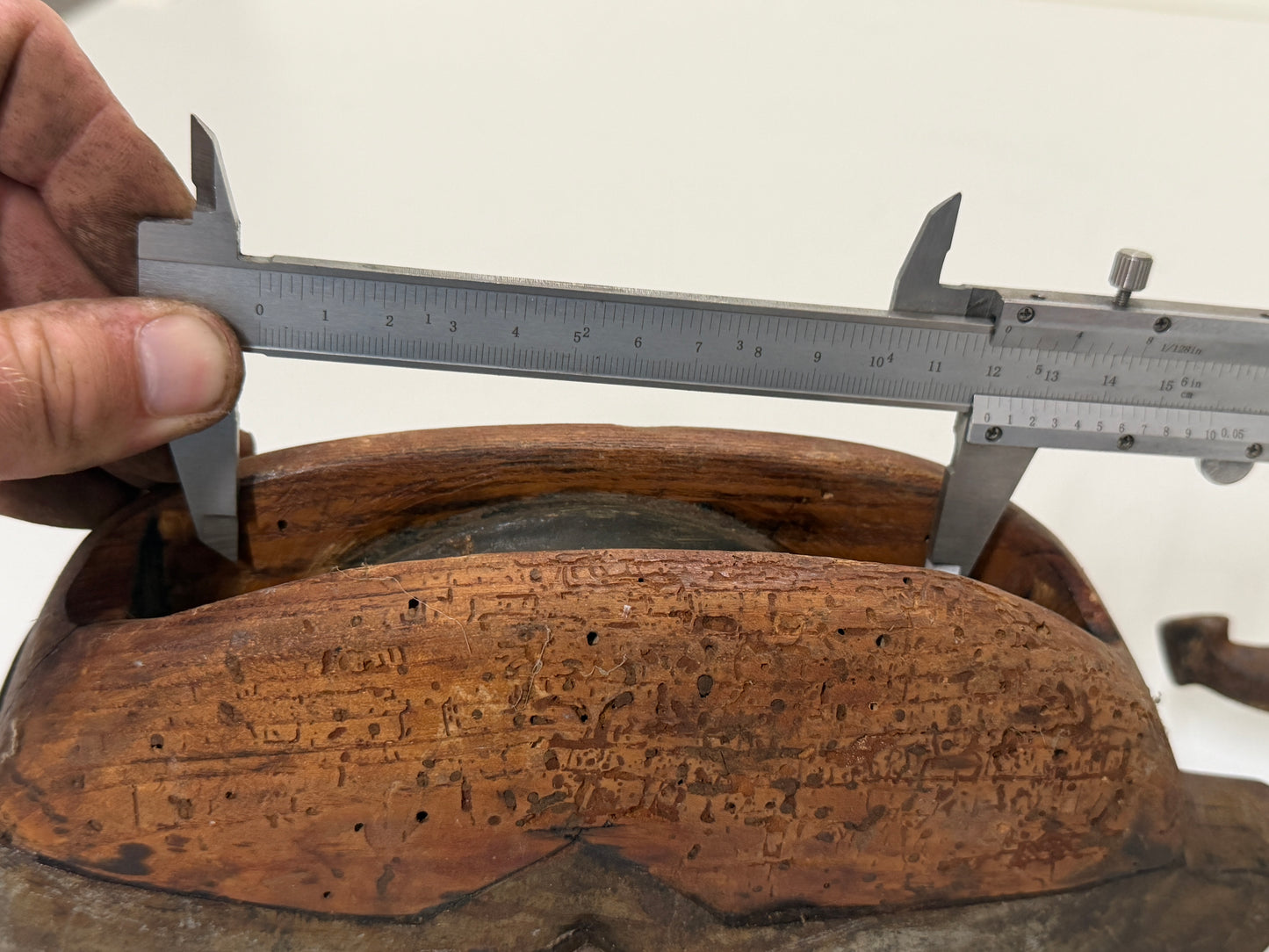 Houten 1 schijfsblok 120 mm tot 18 mm lijn - 35