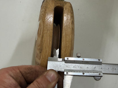 Houten 1 schijfs blok 80 mm tot 8 mm staaldraad - 36