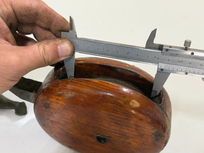 Houten 1 schijfs blok 85 mm tot 18 mm lijn - 37