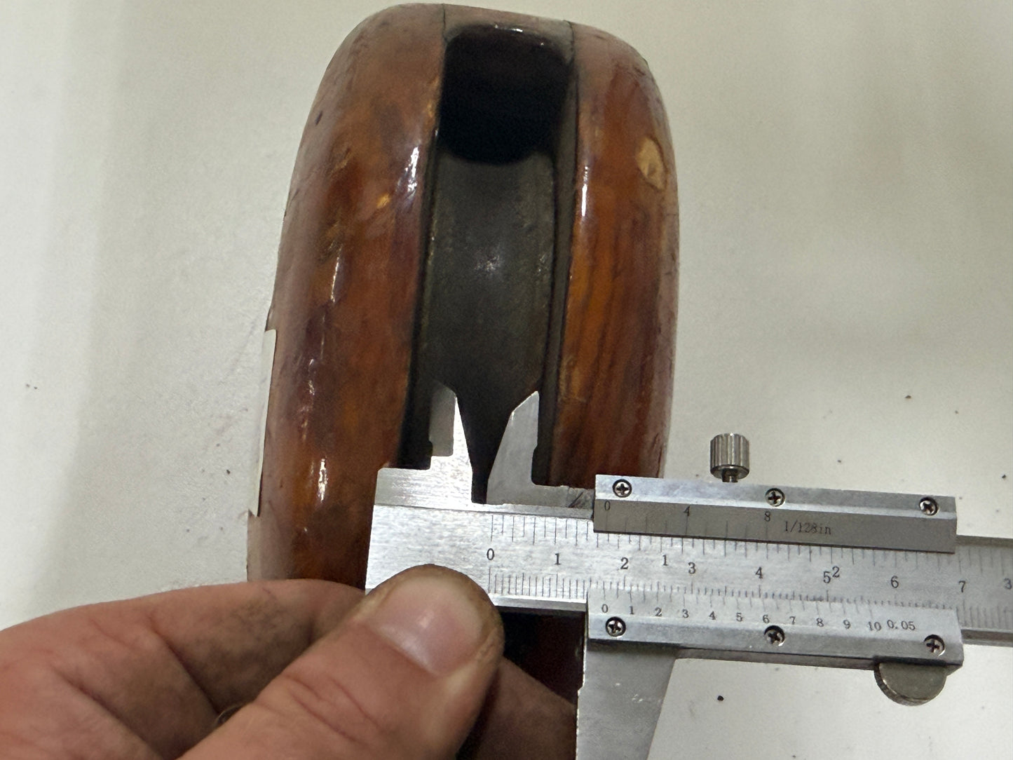 Houten 1 schijfs blok 85 mm tot 18 mm lijn - 37