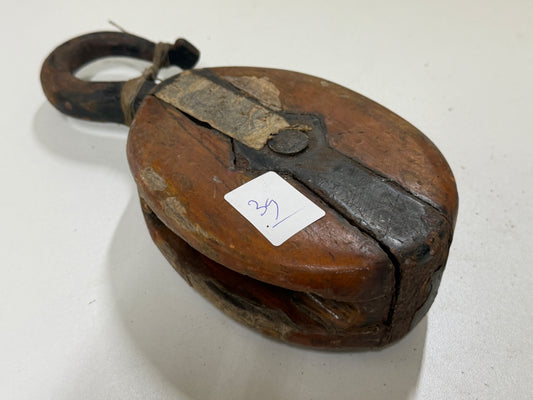 Houten 1 schijfsblok 70 mm tot 13 mm lijn - 39